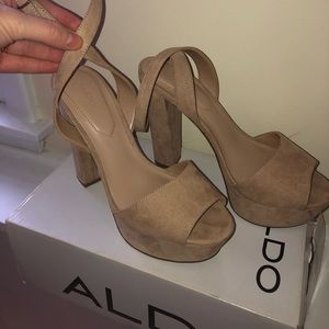 ALDO platform suede sandals